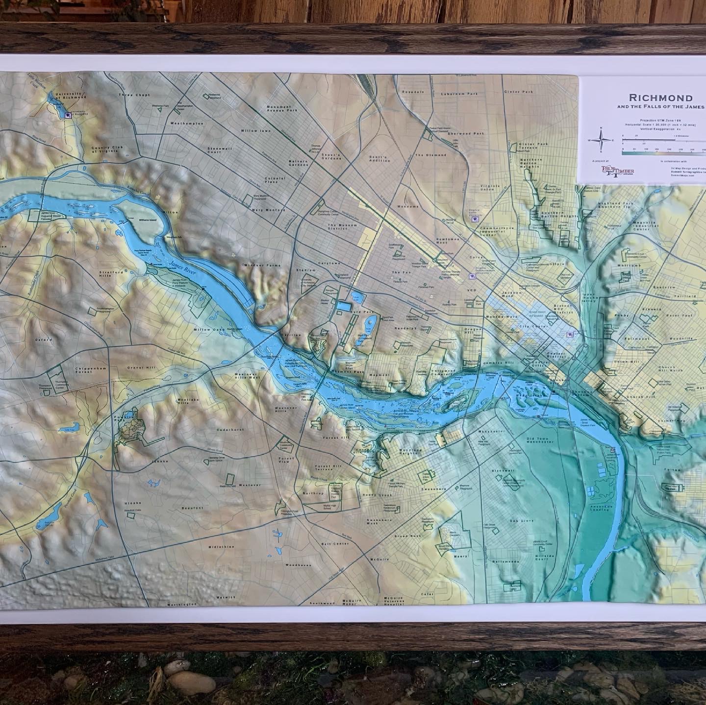  Raised Relief Map of Richmond